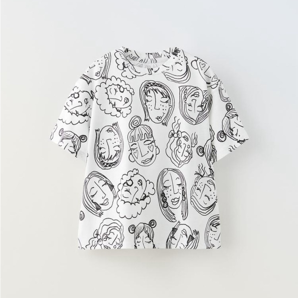 Zara Girls Printed T-Shirt - Size 11-12 yrs old - NWT